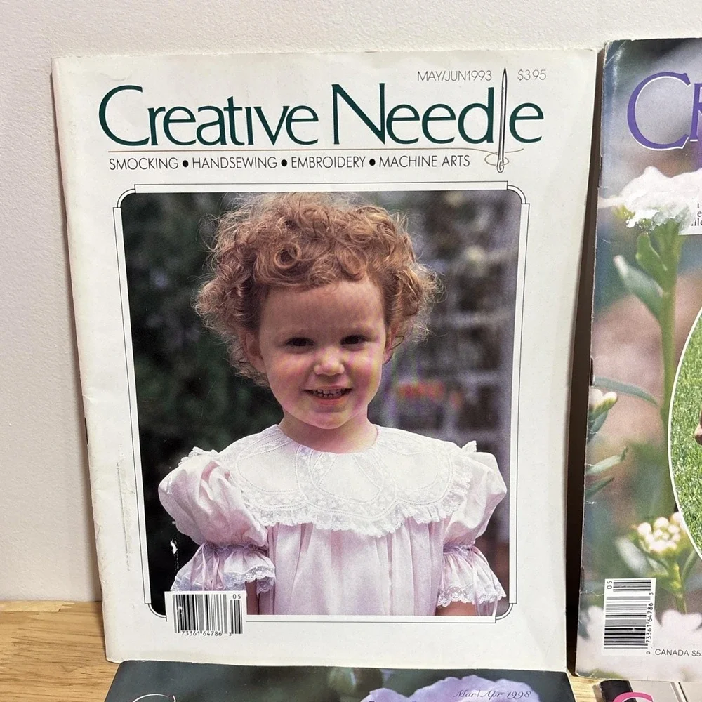 Lot 4 Creative Needle‎ Smocking Hand Sewing 1993-2008 Embroidery Insert Patterns